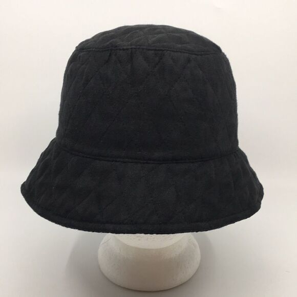 San Diego Hat Company Black Quilted Velour Bucket Hat OSFA - Picture 1 of 11